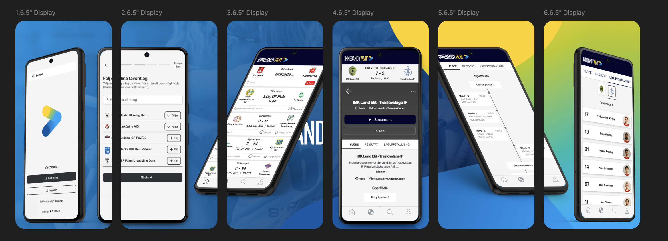 Screenshot Innebandyplay Appen 250901